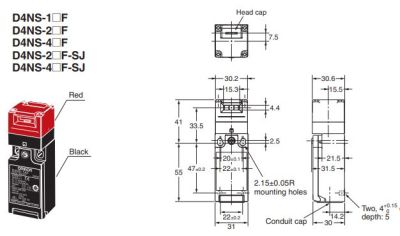 Chốt An Toàn OMRON  D4NS-1AF